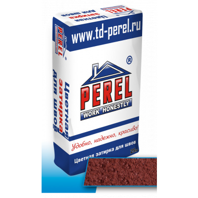 Кирпичная цветная затирочная смесь Perel RL, 25 кг #1