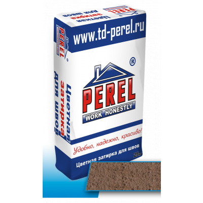 Светло-коричневая цветная затирочная смесь Perel RL, 25 кг #1
