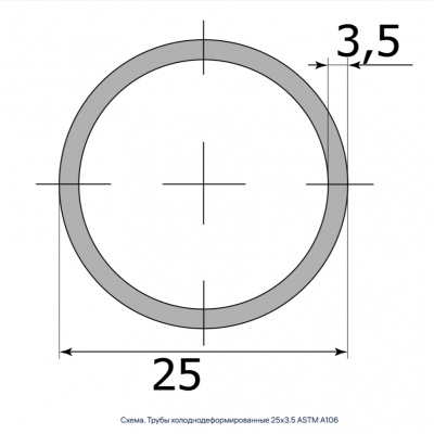 Трубы холоднодеформированные 25х3.5 ASTM A106 #2