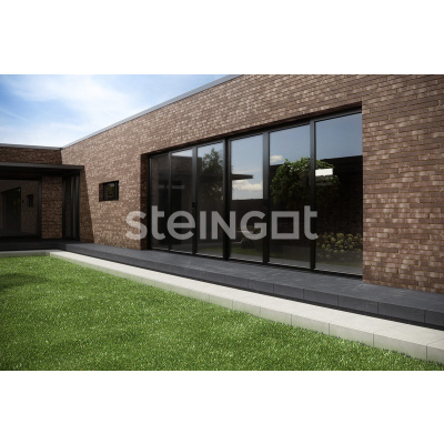 Ригельный кирпич Бурый камень (Stein Brown) (частичный прокрас) 70 мм #5