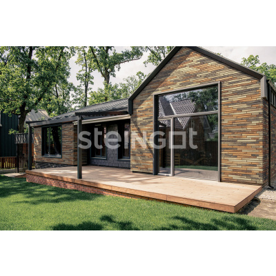 Ригельный кирпич Бронзовый камень (Stein Bronze) (полный прокрас) 70 мм #5