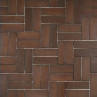 Клинкерная брусчатка тёмно-красная флэш 