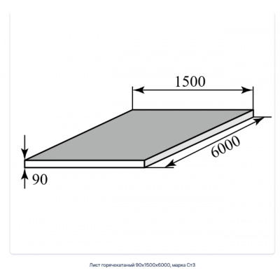 Лист горячекатаный 90х1500х6000, марка Ст3 #2