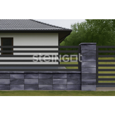 Архитектурный блок 500х200х200 Графитовый камень (Stein Black) #2