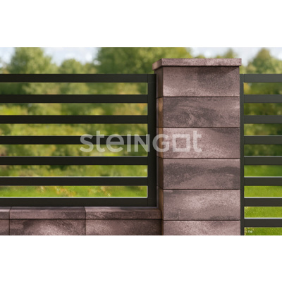 Топ-блок 500х200х50 Бурый камень (Stein Brown) #2